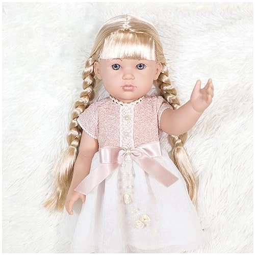Reborn Baby Doll - 15-inch Silicone Long Hair Ages 3+