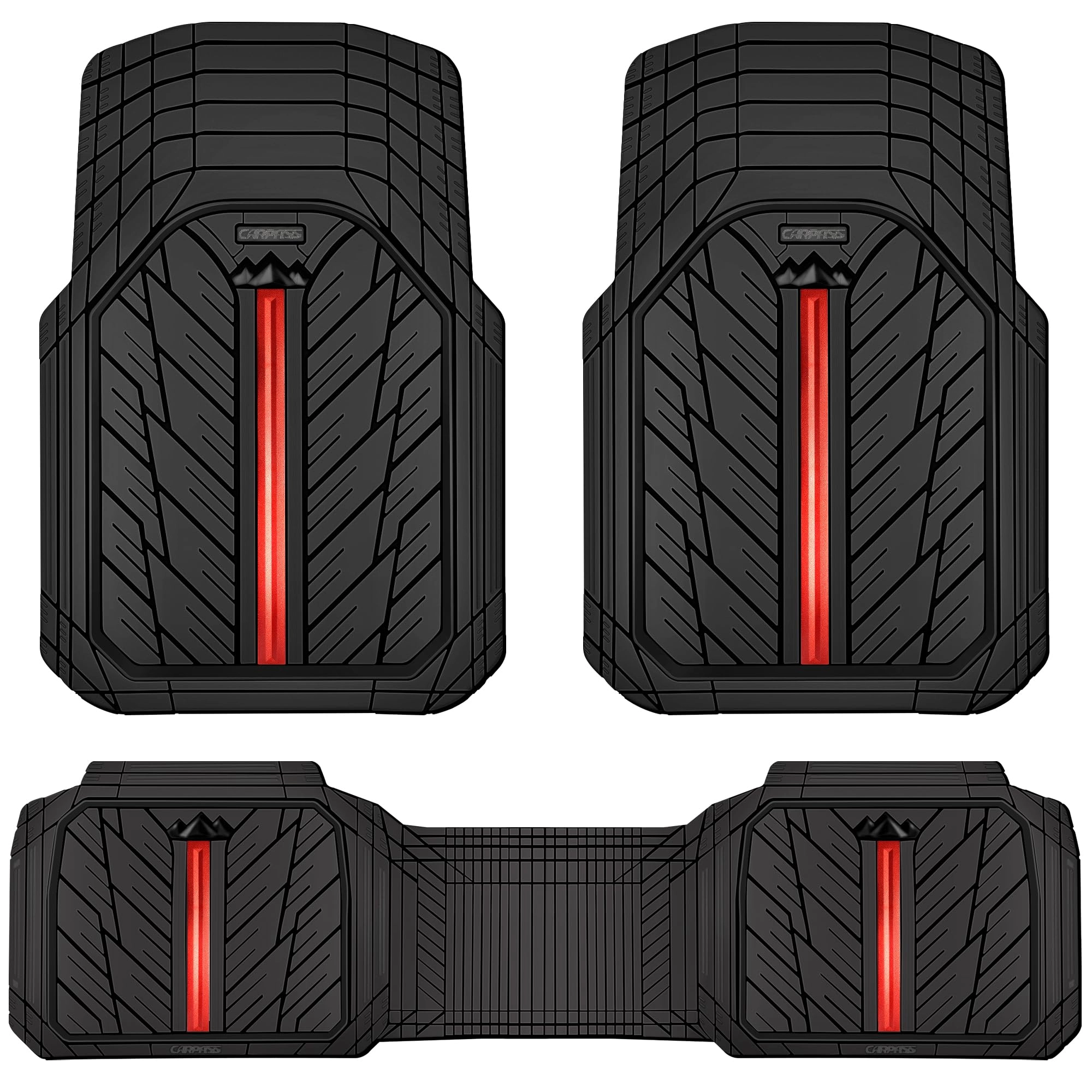 LJ Rubber Floor Mats - All Weather Trim-to-Fit 3-Piece