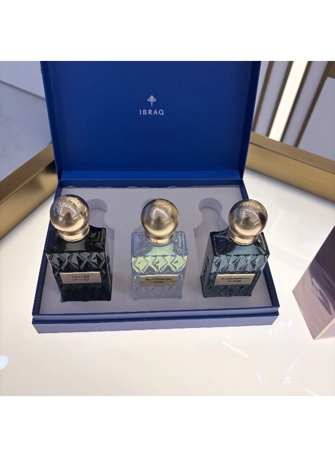 Blue Diamond Aqua Eau de Parfum 75 ml + Black Diamond Incense Eau de Parfum 75 ml + Sapphire Leather Eau de Parfum 75 ml
