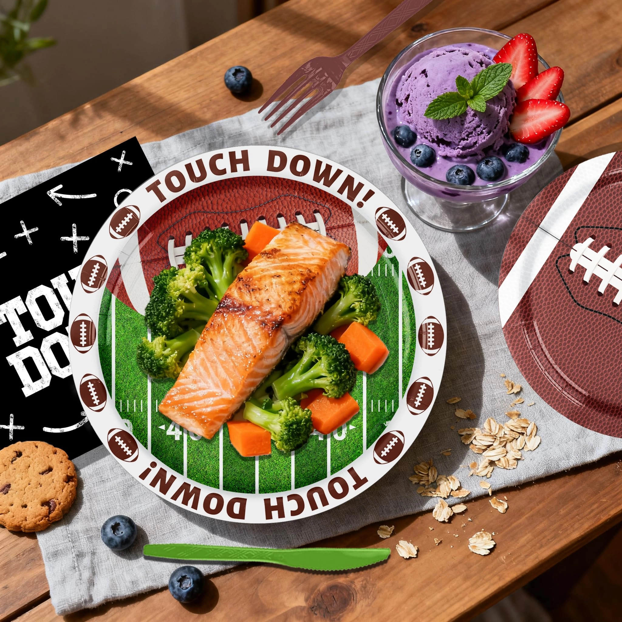 Football Party Decorations Tableware - 168pcs