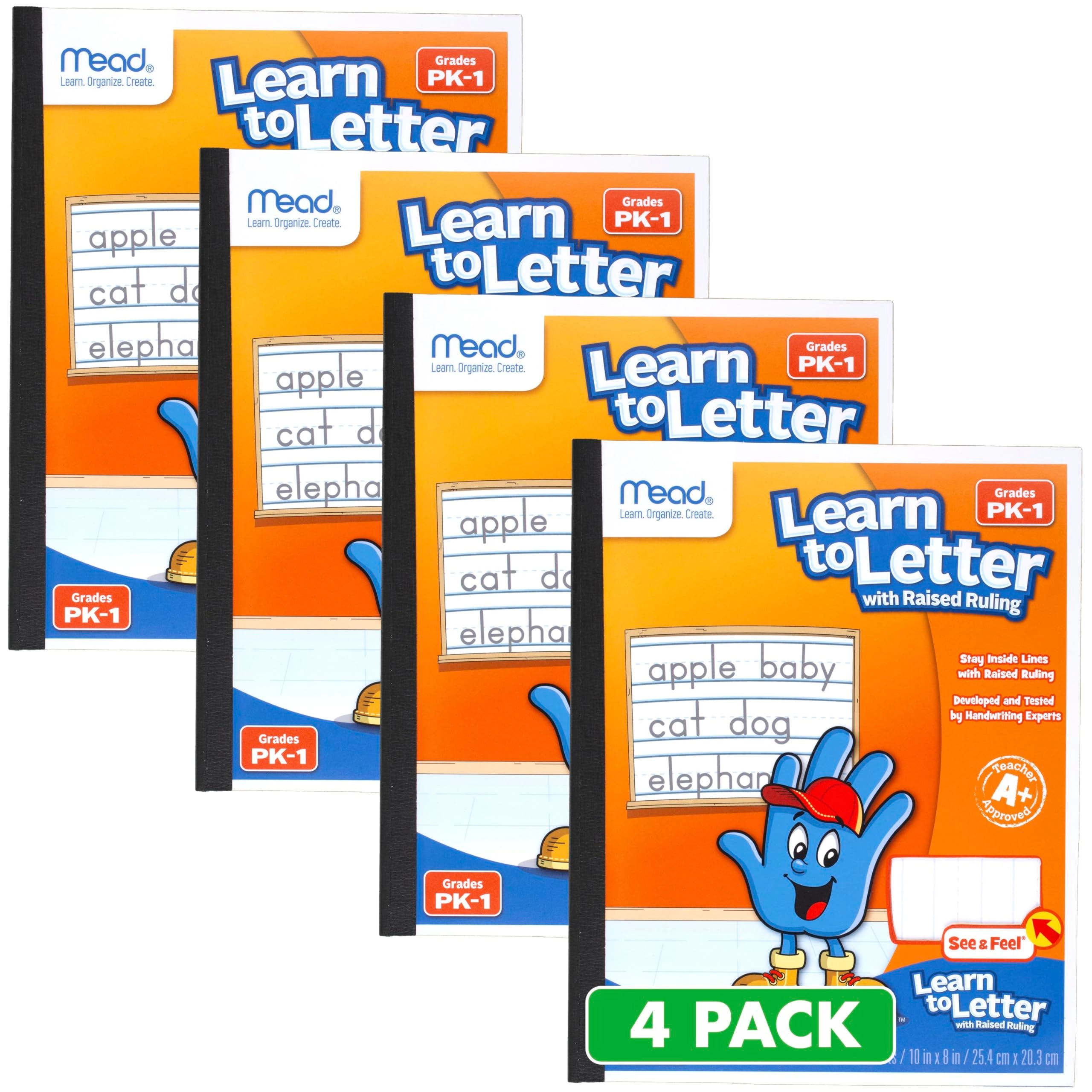 Acco Learn to Letter Writing Tablet - 4 Pack 40 Sheets Dotted