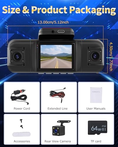 4 Channel Front and Rear Dash Cam - 1080P