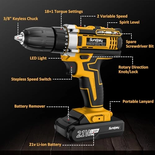 Cordless Drill Set - 2.0Ah