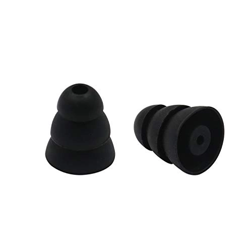 Triple Flange Earbud Tip for Etymotic Shure Klipsch Westone - 2mm Hole 4 Pairs S/L