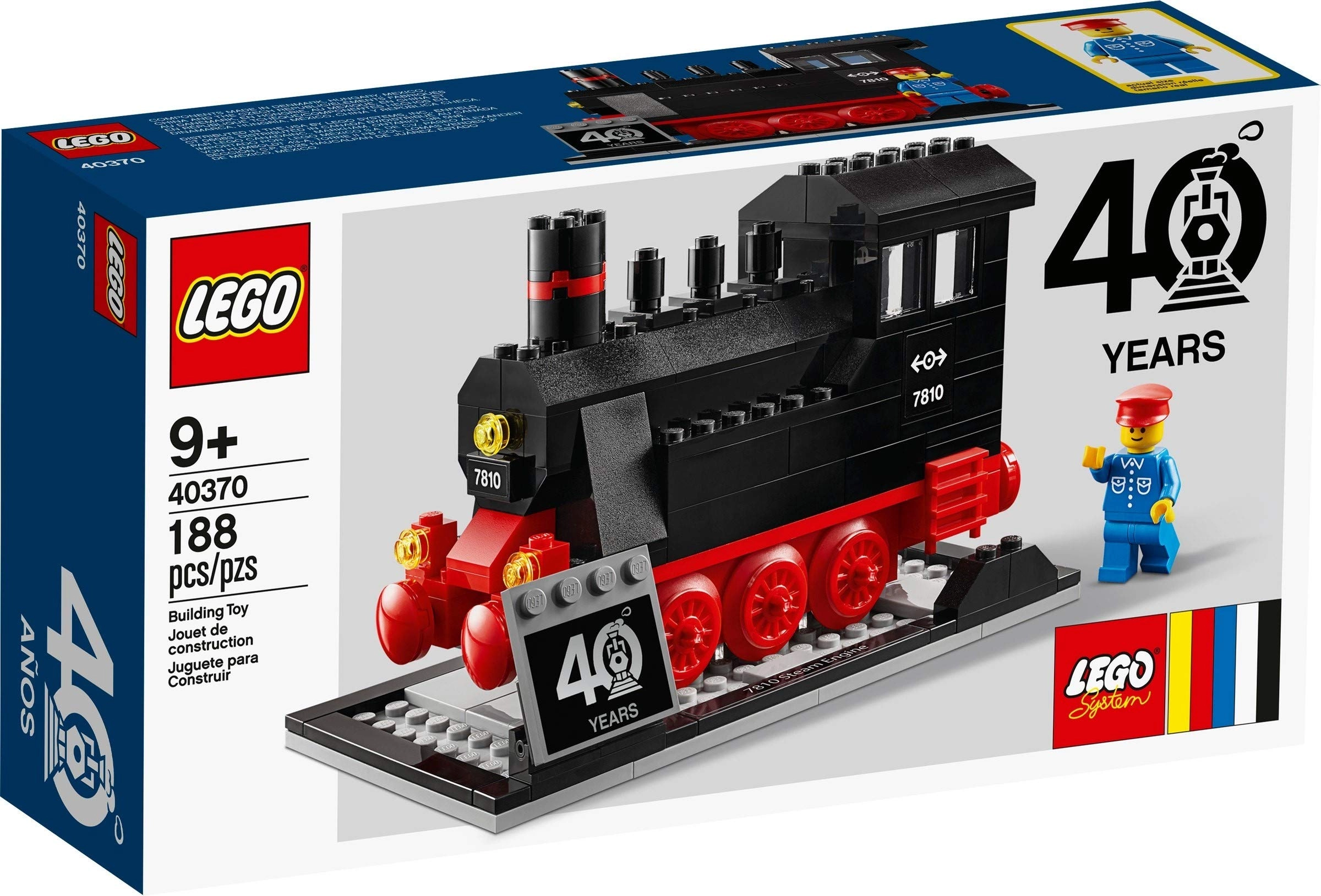 LEGO System - Trains - 40TH Anniversary (40370) - 188 pieces Black