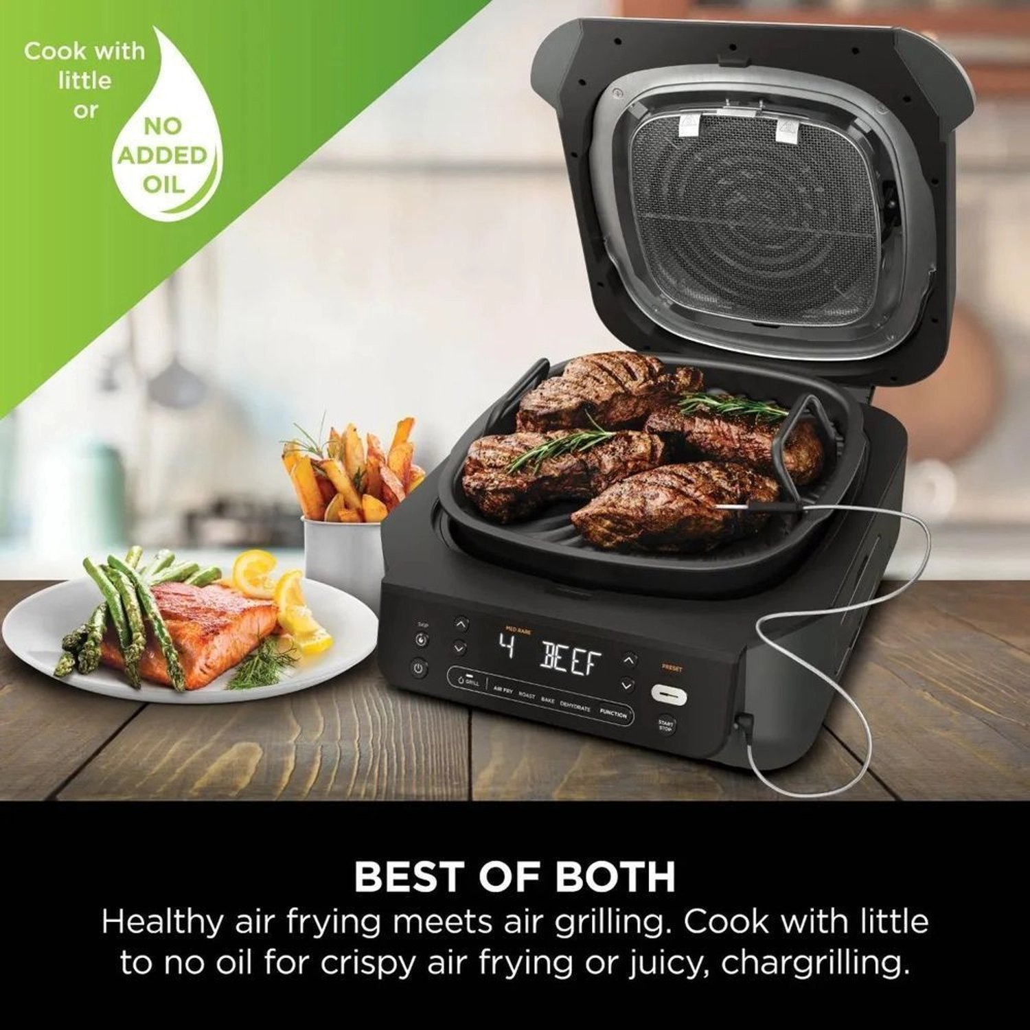 5-in-1 Indoor Grill With Air Fryer EG351ME