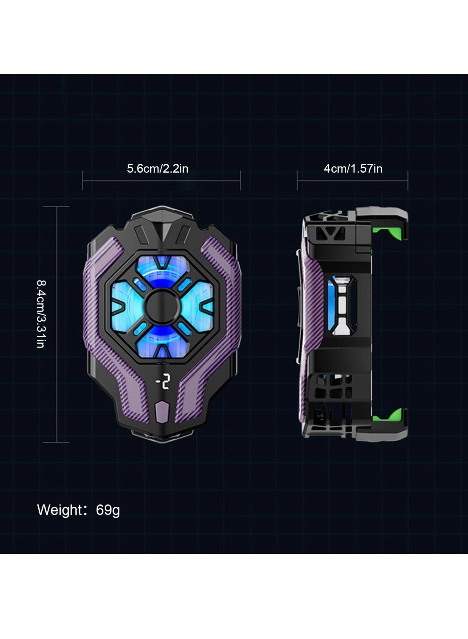Magnetic Phone Cooler - RGB Lights 3-Speed Cooling
