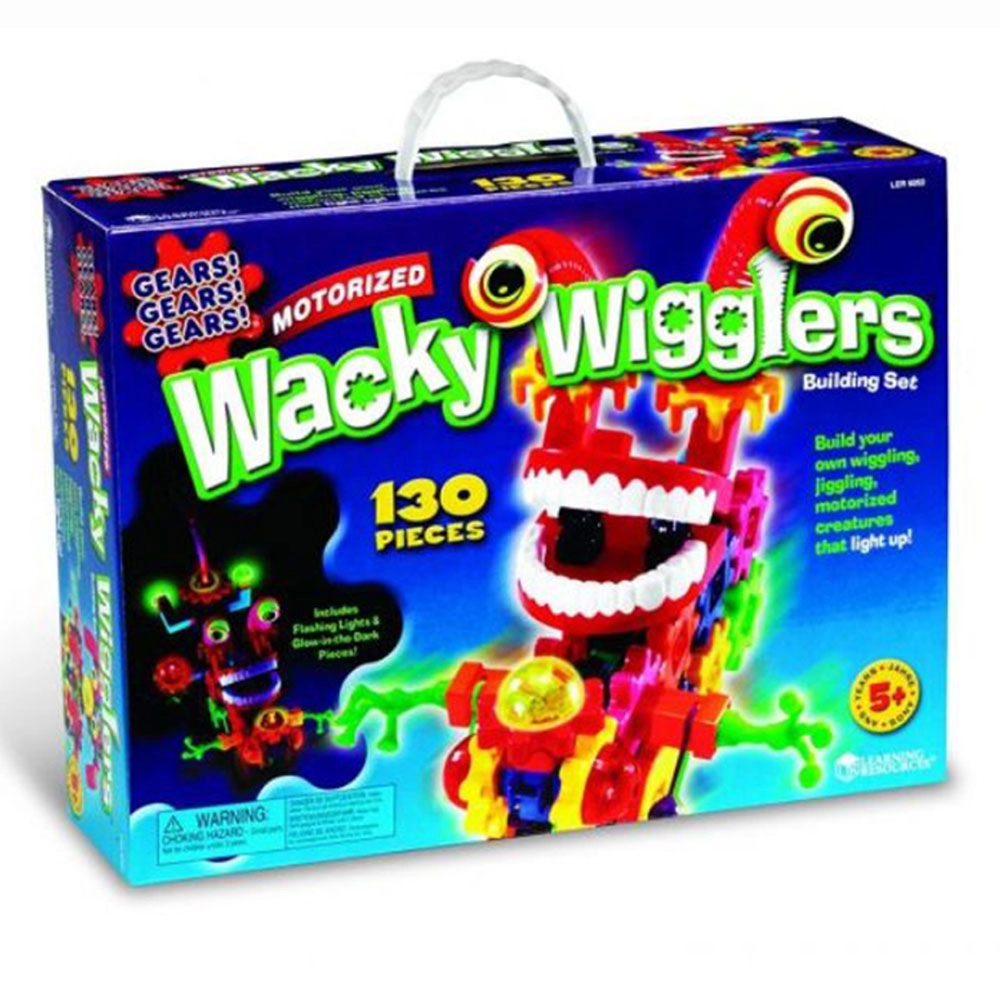 Learning Resources Wacky Wigglers Motorised Building Set - Suitable for 5 years & above 130-piece