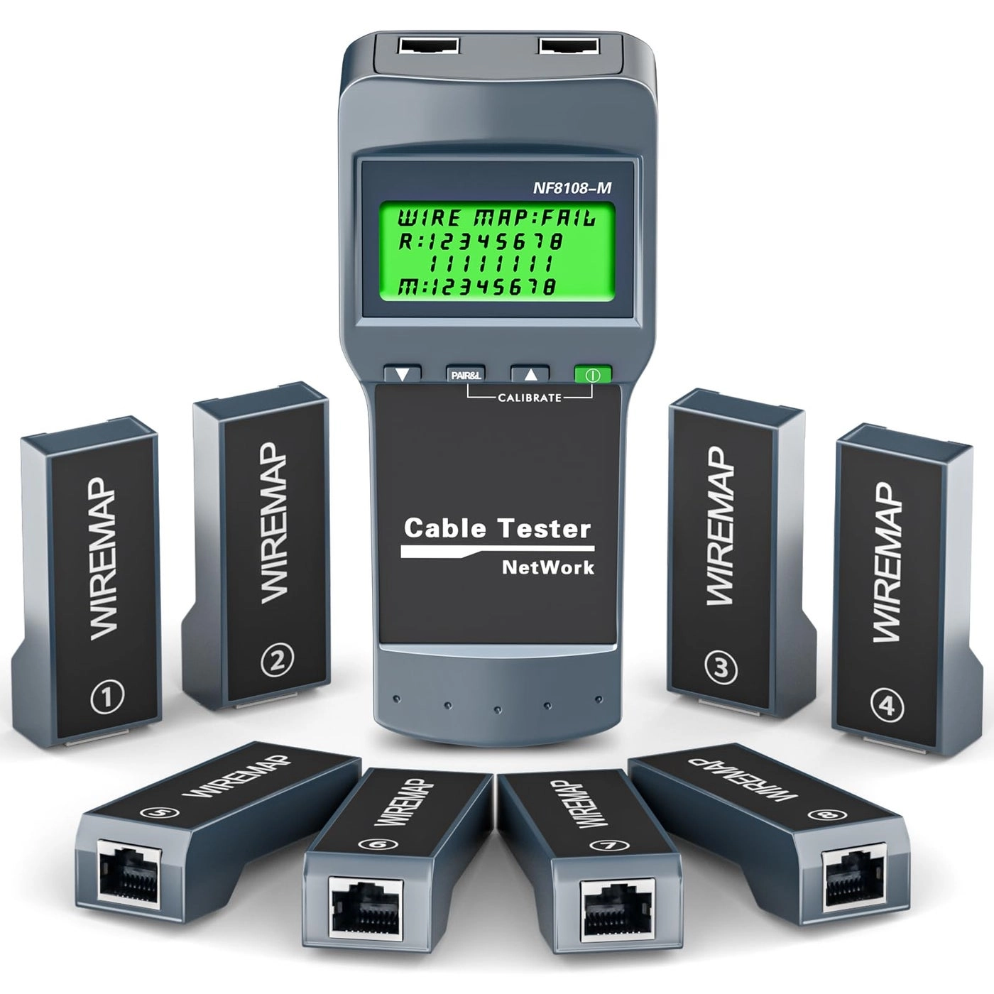 VXSCAN RJ45 Network Cable Tester - Cat5/CAT5e/CAT6/CAT6e Length Measurement Continuity Checking
