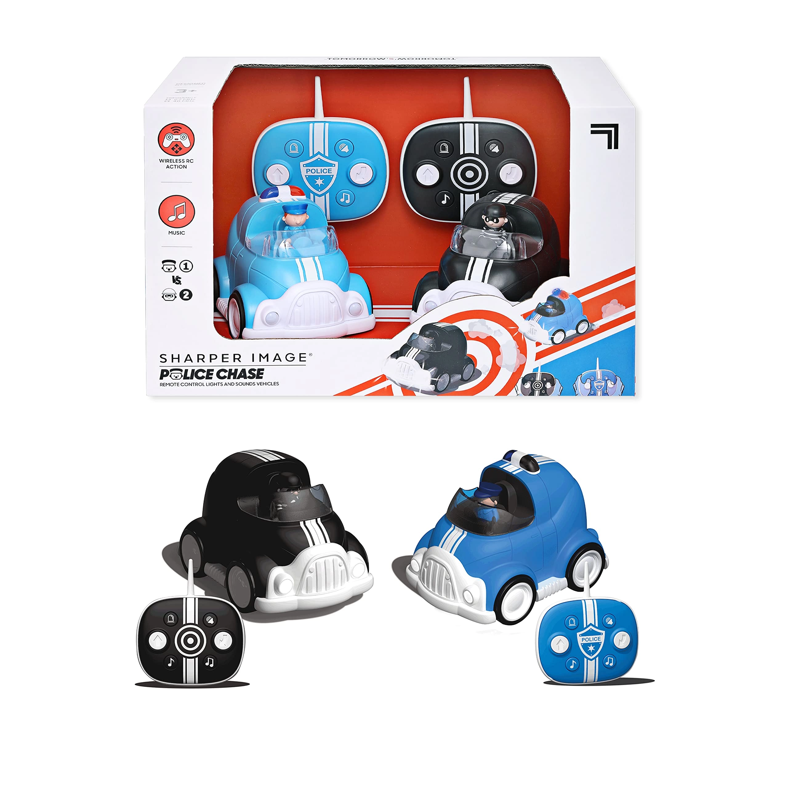 Sharper Image RC Car - Lights & Sound Red and White Pack