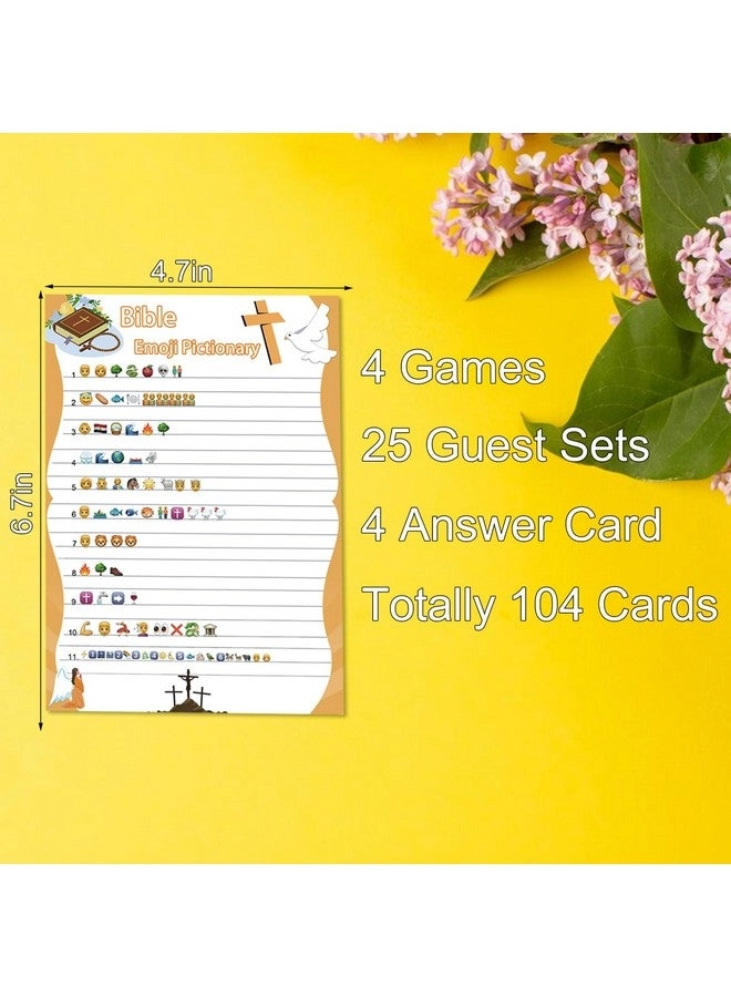 Bible Game Cards - 104 Pcs Bible Trivia Quiz