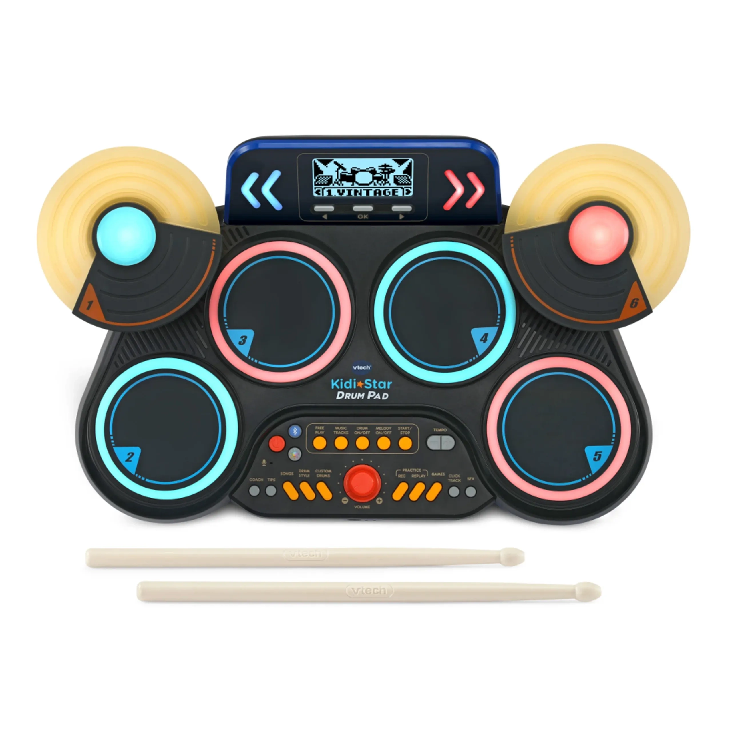 VTech 10-In-1 Kidi Light-Up DJ Drums Kit With Bluetooth - 25+ songs Suitable for 5 years & above