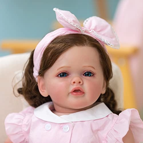 Betty Reborn Baby Doll - 24 Inches Silicone Vinyl Brown Eyes