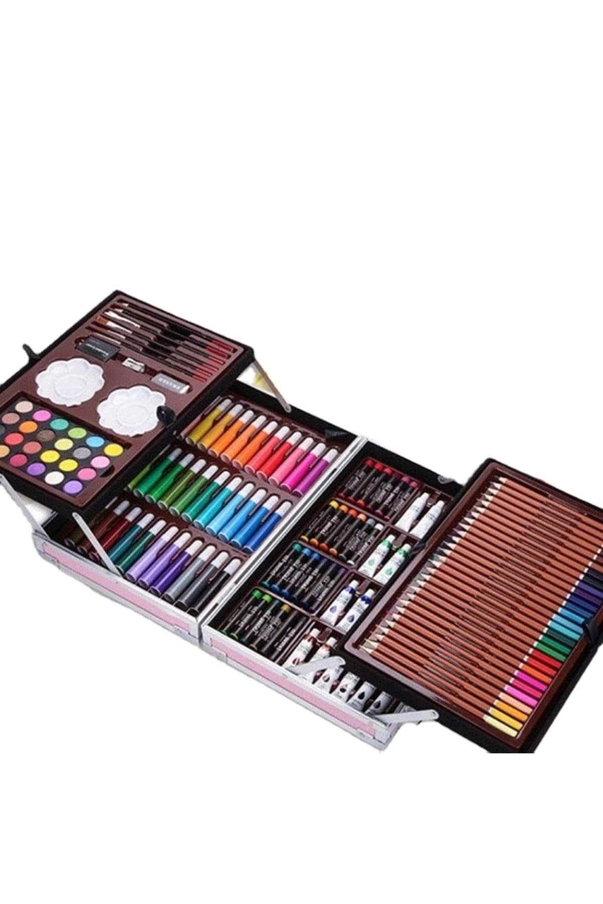 Hausberry Art Set - 145 Pcs Crayons, Color Pencils, Markers, Oil Pastels & More.