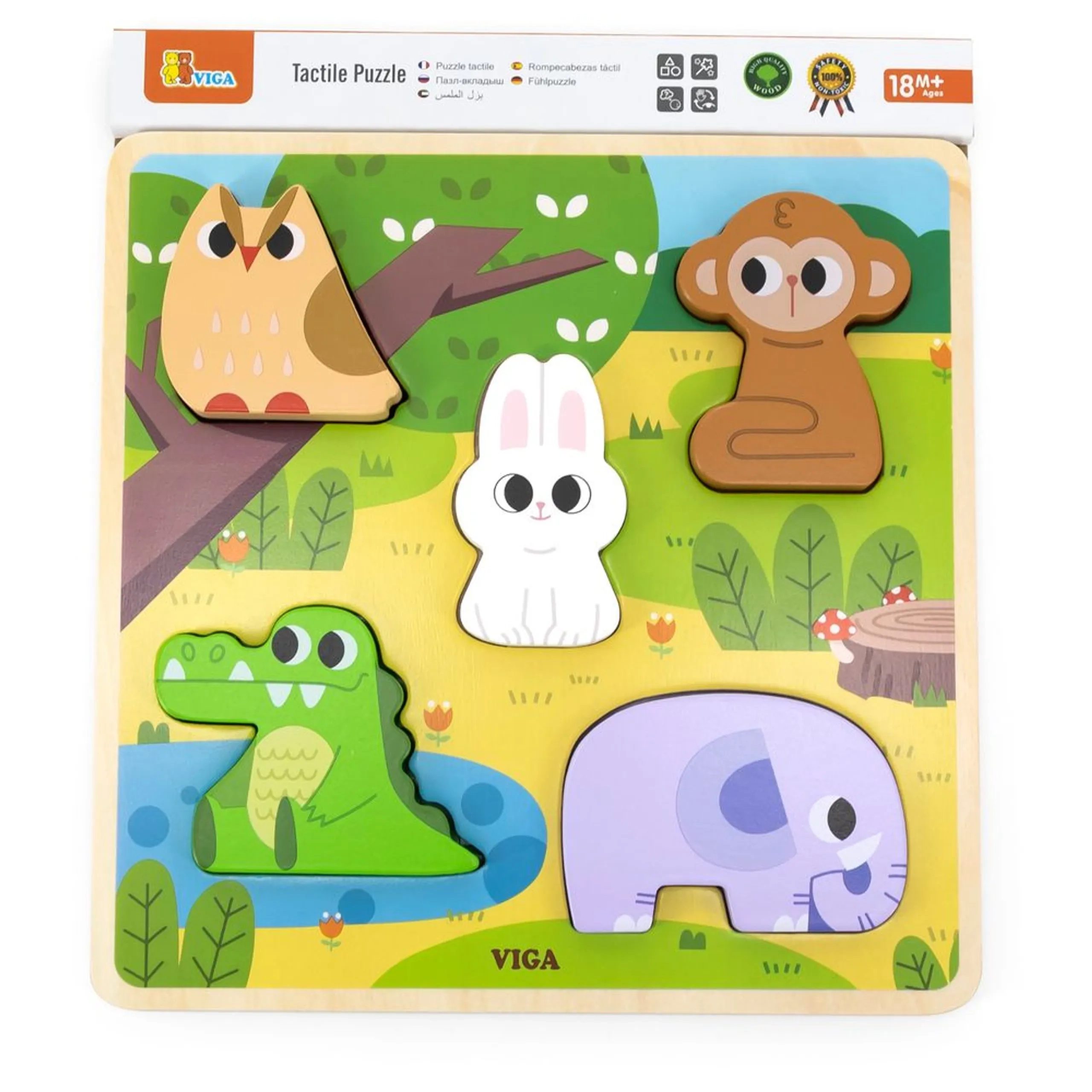 Tactile Puzzle Forest - 18 months 5 pieces