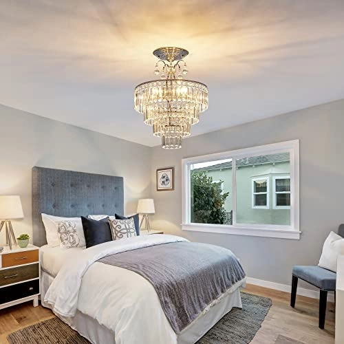 5-Lights Crystal Chandelier - Dimmable