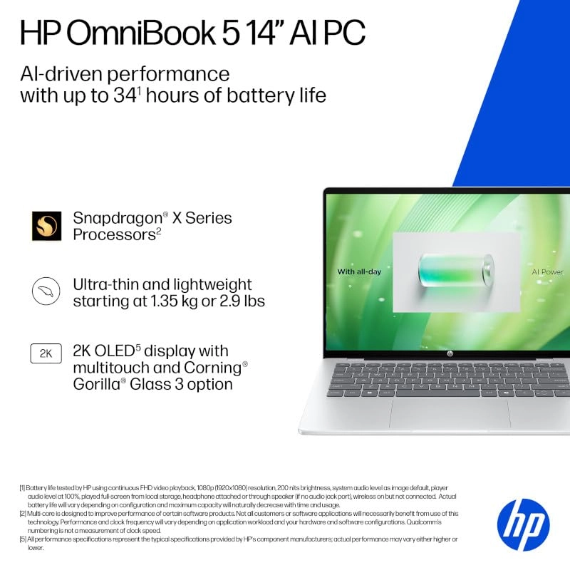 OMNIBOOK 5 14-HE0001NE - 14'' X X1 26 100 16GB DDR5 512GB SSD