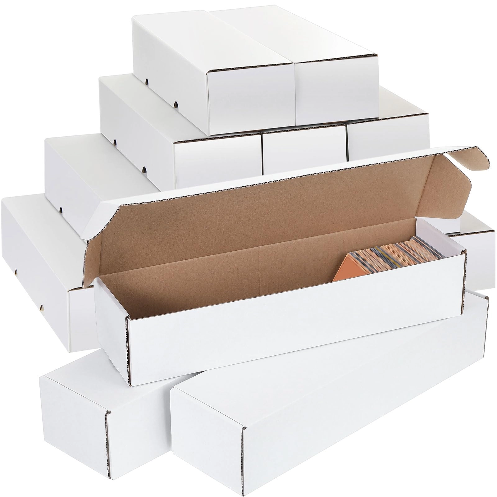 Yexiya Card Storage Box - White Corrugated Paper