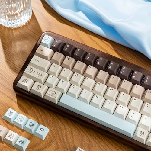 130 Keys Minimalist Cute Capybara Keycaps - ANSI US and UK Keycap Puller