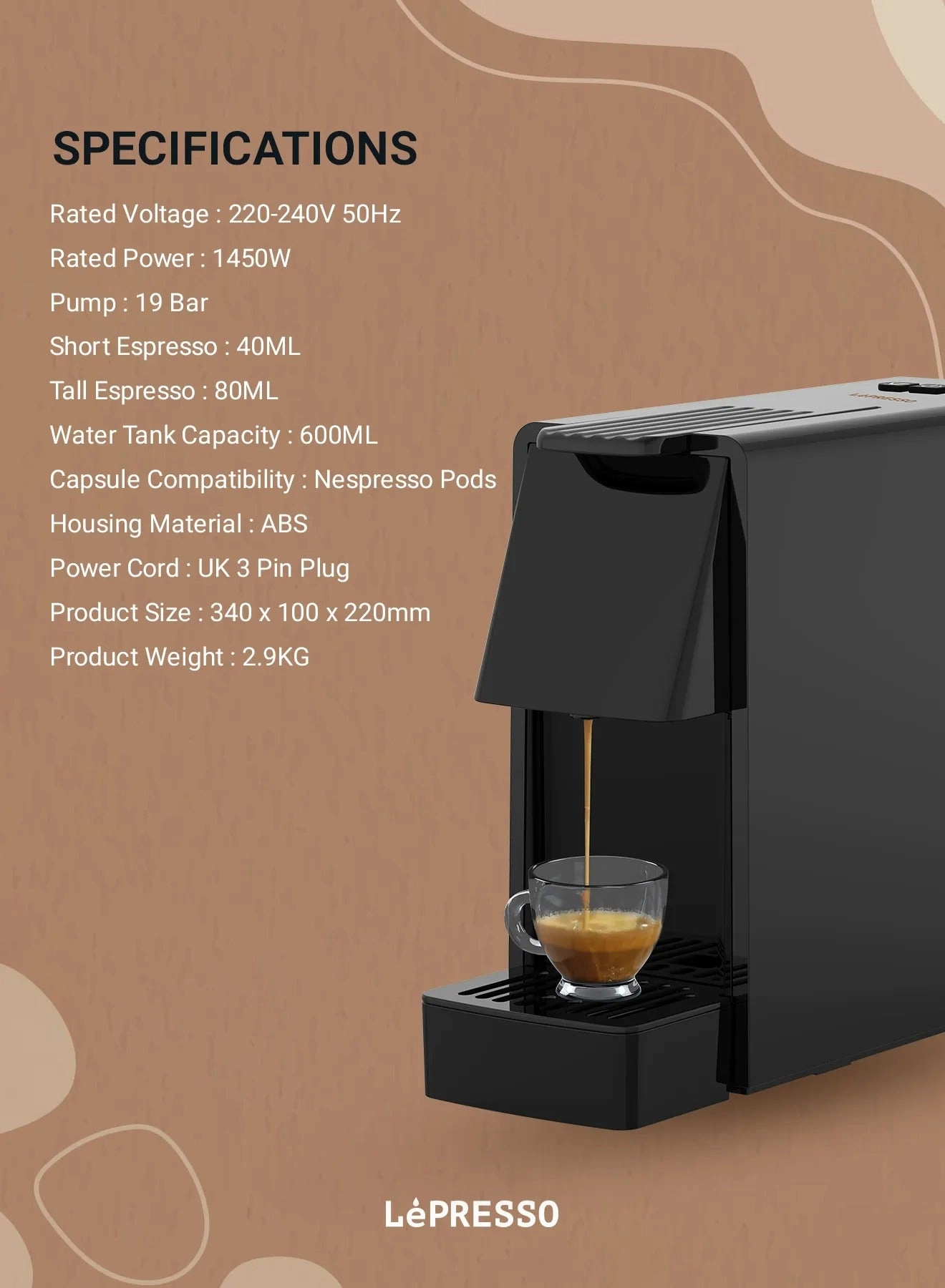 Capsule Coffee Maker LPCMAES