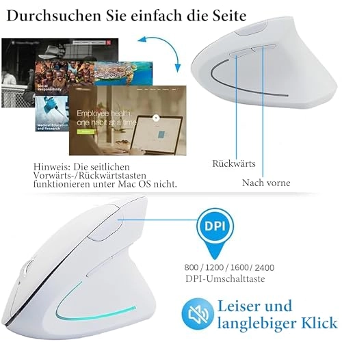 Ergonomic Vertical Mouse - Wireless