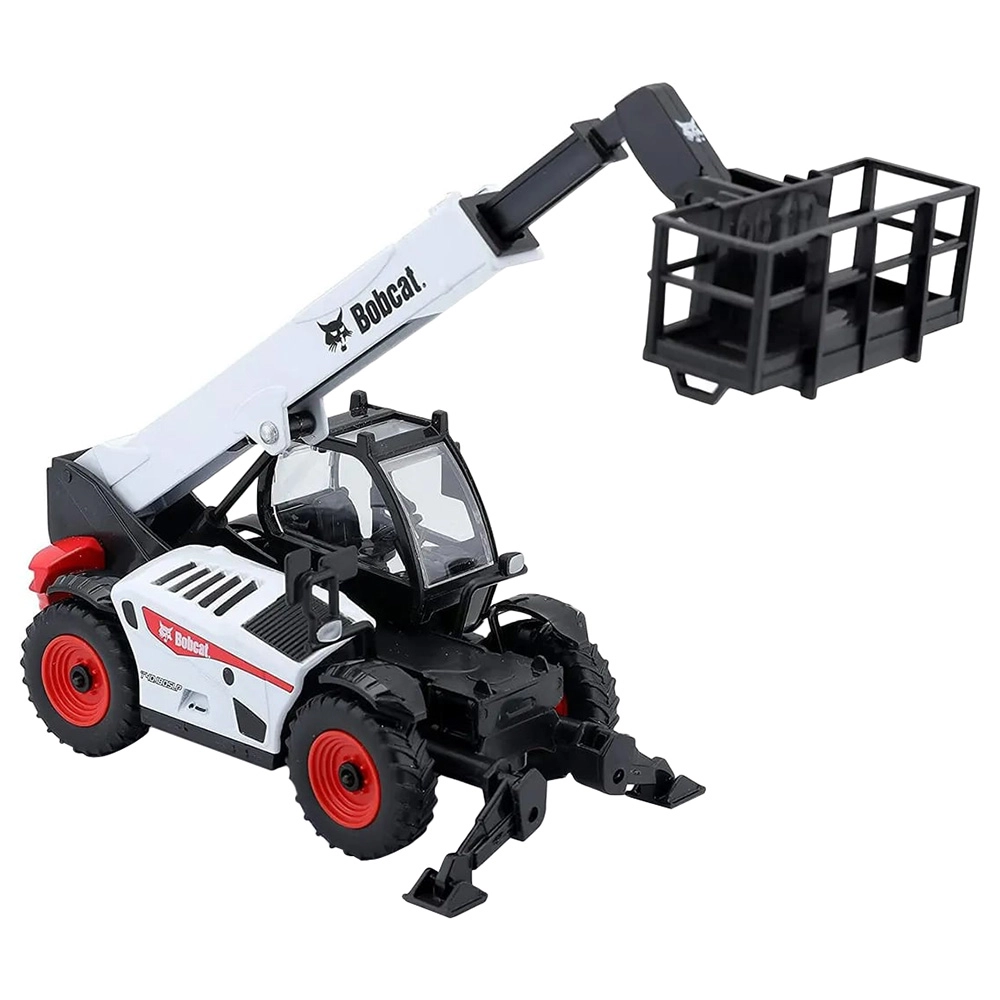 BBurago Intl Bobcat T40.180SLP Telehandler With Man Platform Model Kit (HGT-18-32088) - 1:50