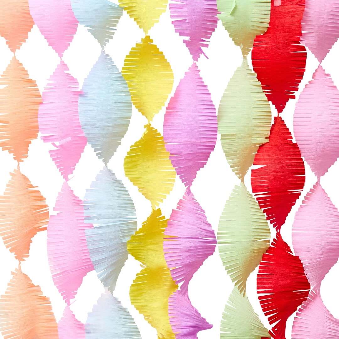 Party Zone Bright Banquet Crepe Streamers - 8Ct birthday