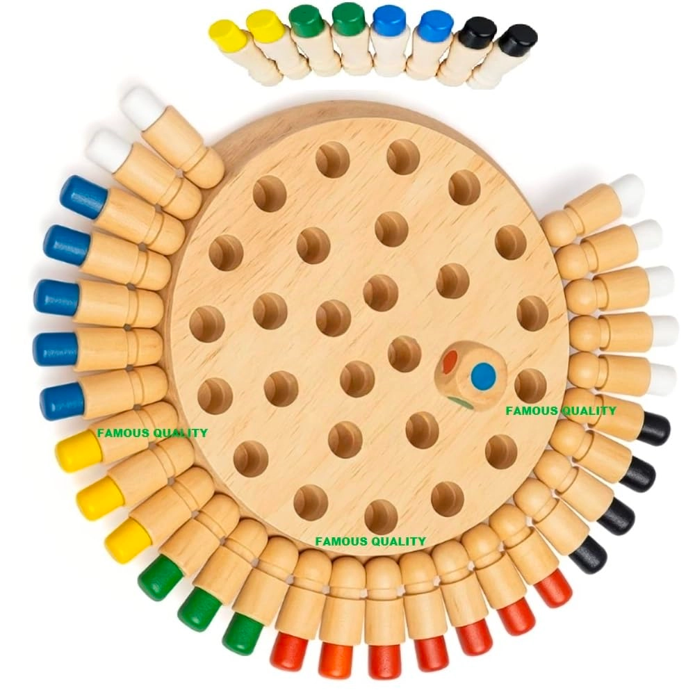 FAMOUS QUALITY Memory Match Stick Chess Game - Colorful Brain Training