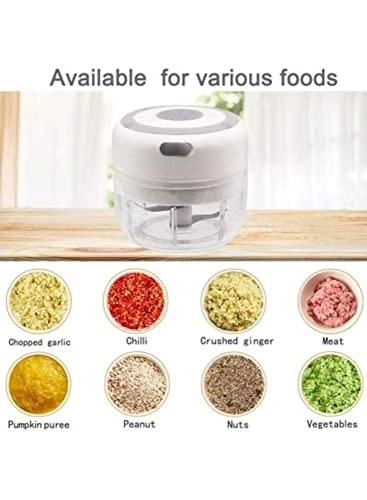 Mini Food Chopper - Electric Portable white