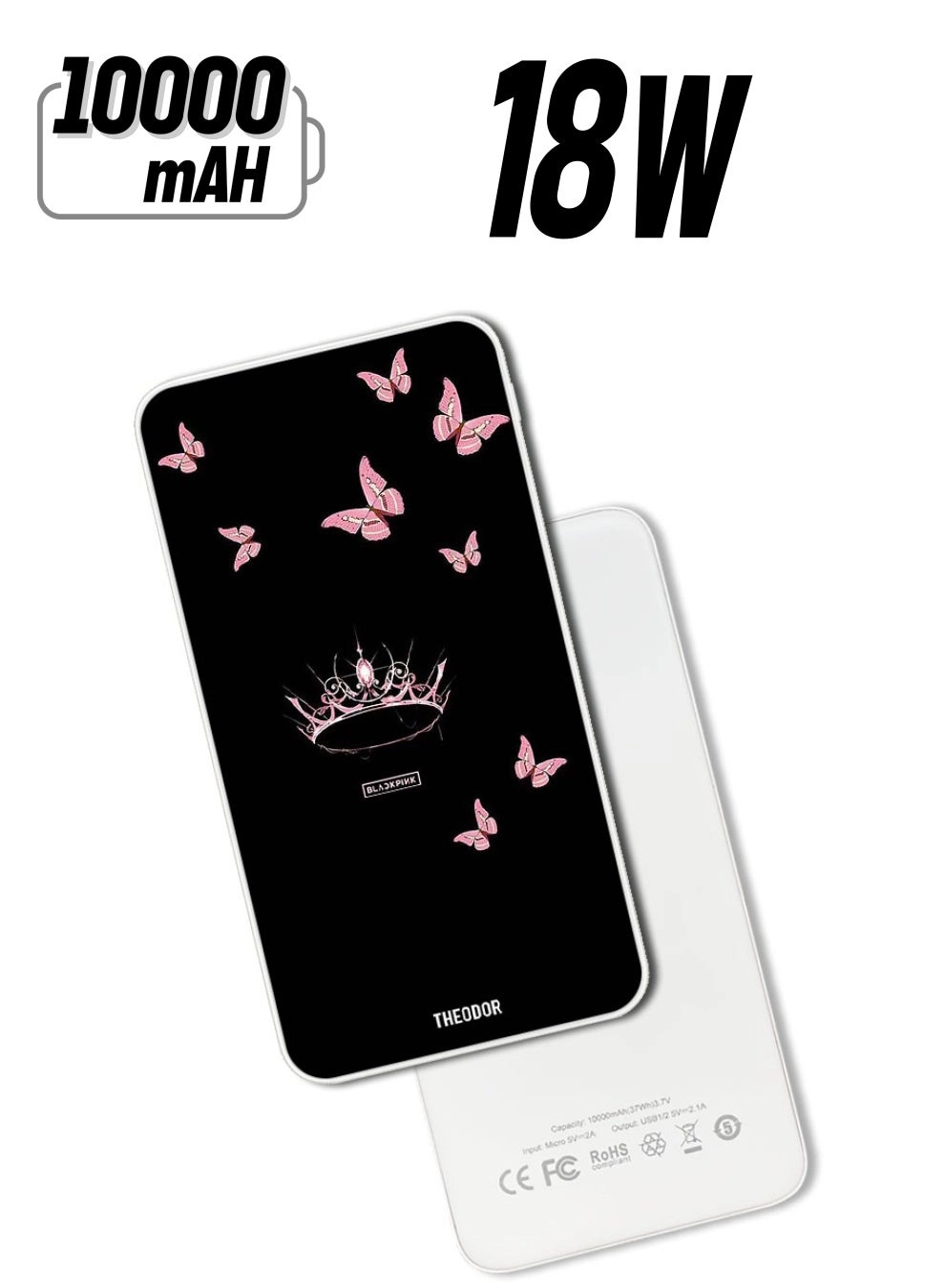 Theodor PPBA044 - 10000mAh 18W Fast-Charging