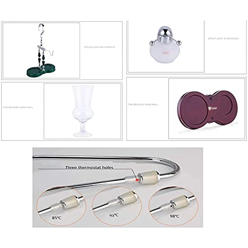 Siphon Coffee Maker - Adjustable Temperature Belgian Jug Large Handwheel Grinder Vacuum