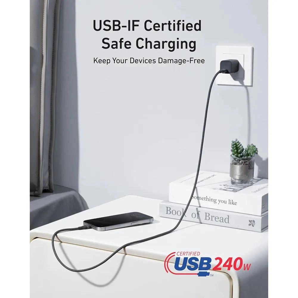 Charge Cable 240W USB-C to USB-C 1.8m Braided
