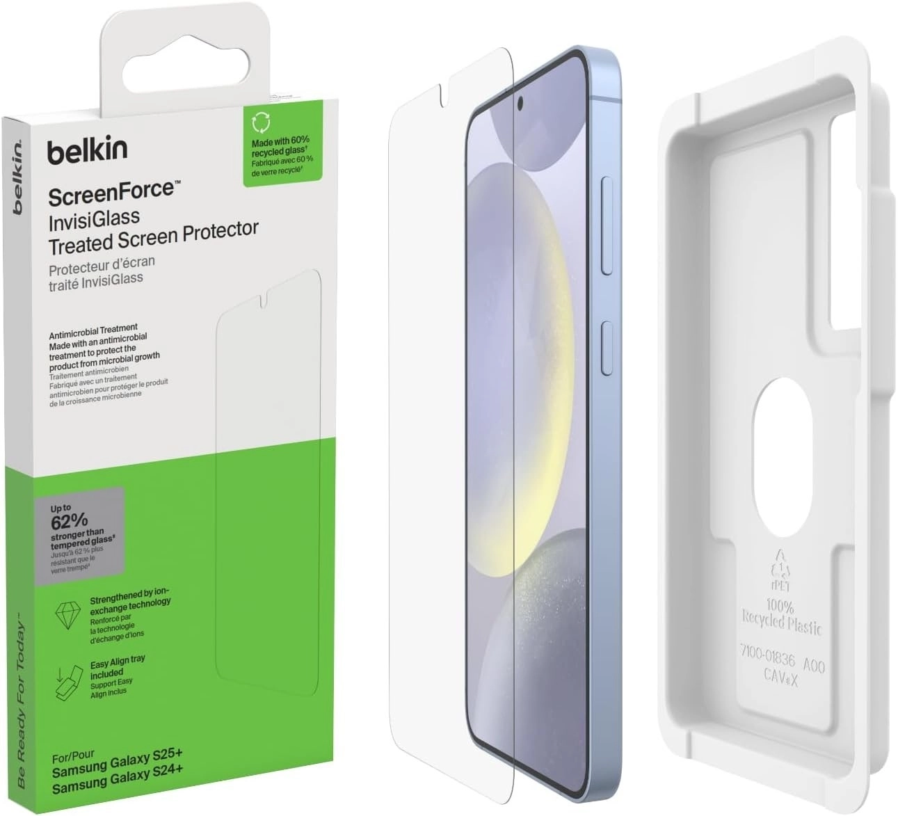 Belkin InvisiGlass Treated Screen Protector for Samsung Galaxy S25+