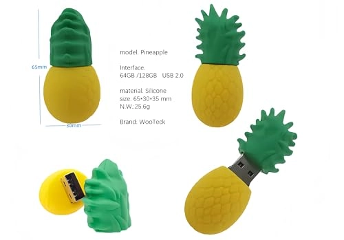 Cartoon Lovely Pineapple USB Flash Drive 128GB