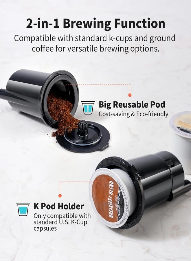 Hot & Iced Single Serve - K Cup & Grounds 6-16oz 40oz Tank