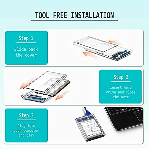 SSD Sata Hard Disk External Portable Case - 2.5-inch