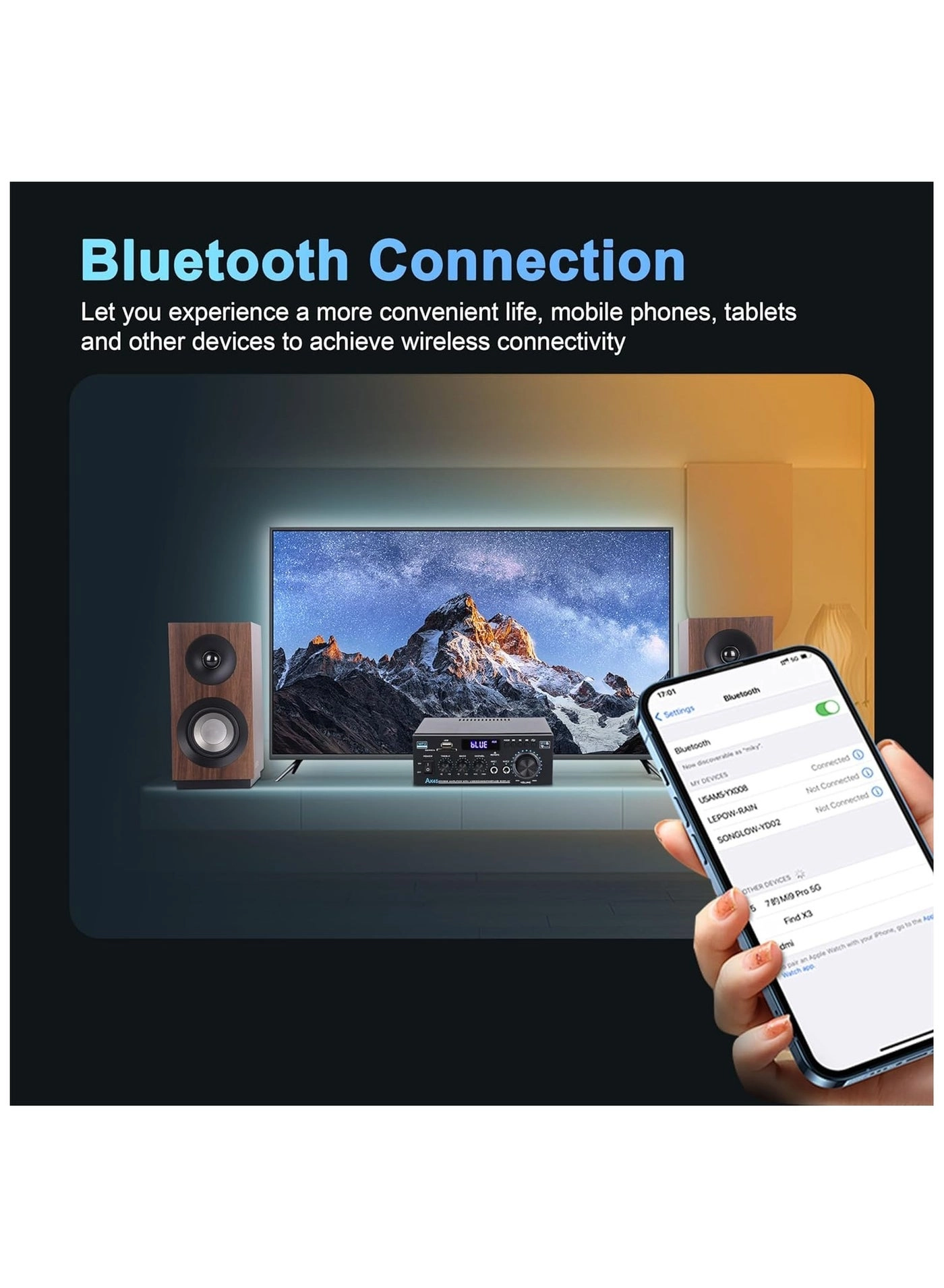 AK45 - Bluetooth 5.0 300Wx2 Dual Channel