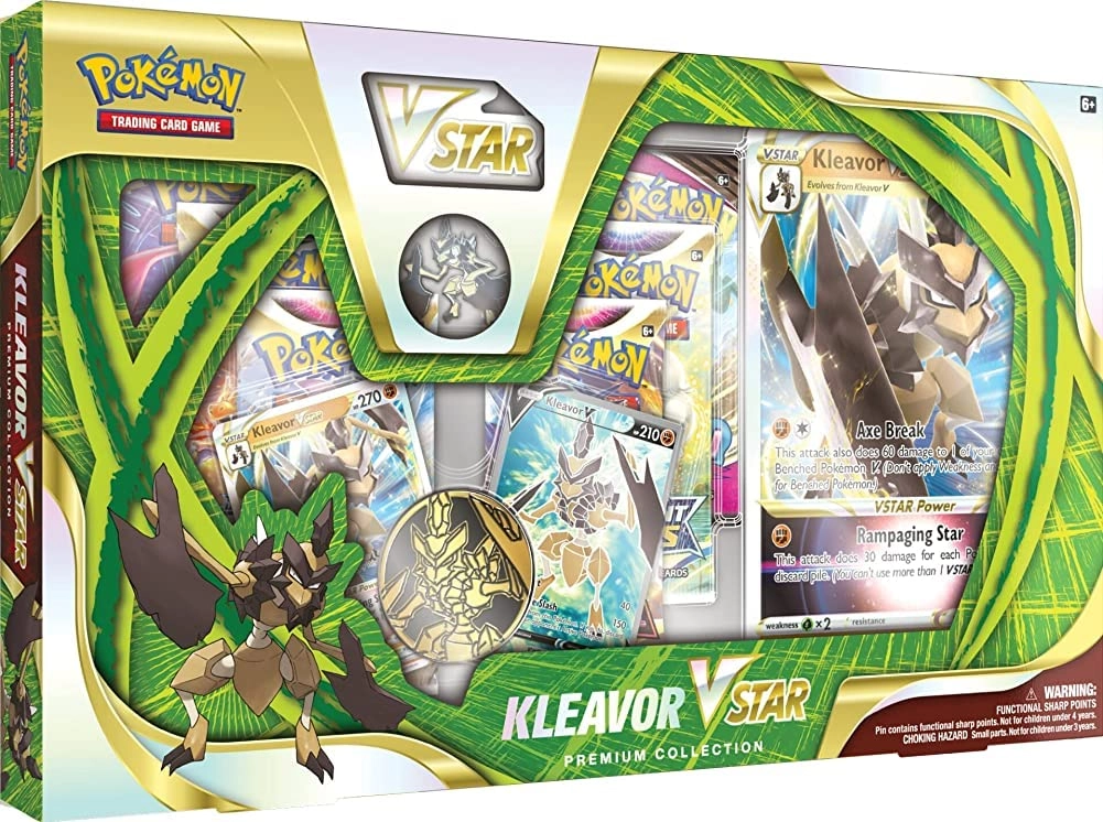 Kleavor VSTAR Collection Box - 6 Pokmon TCG booster packs etched foil promo card