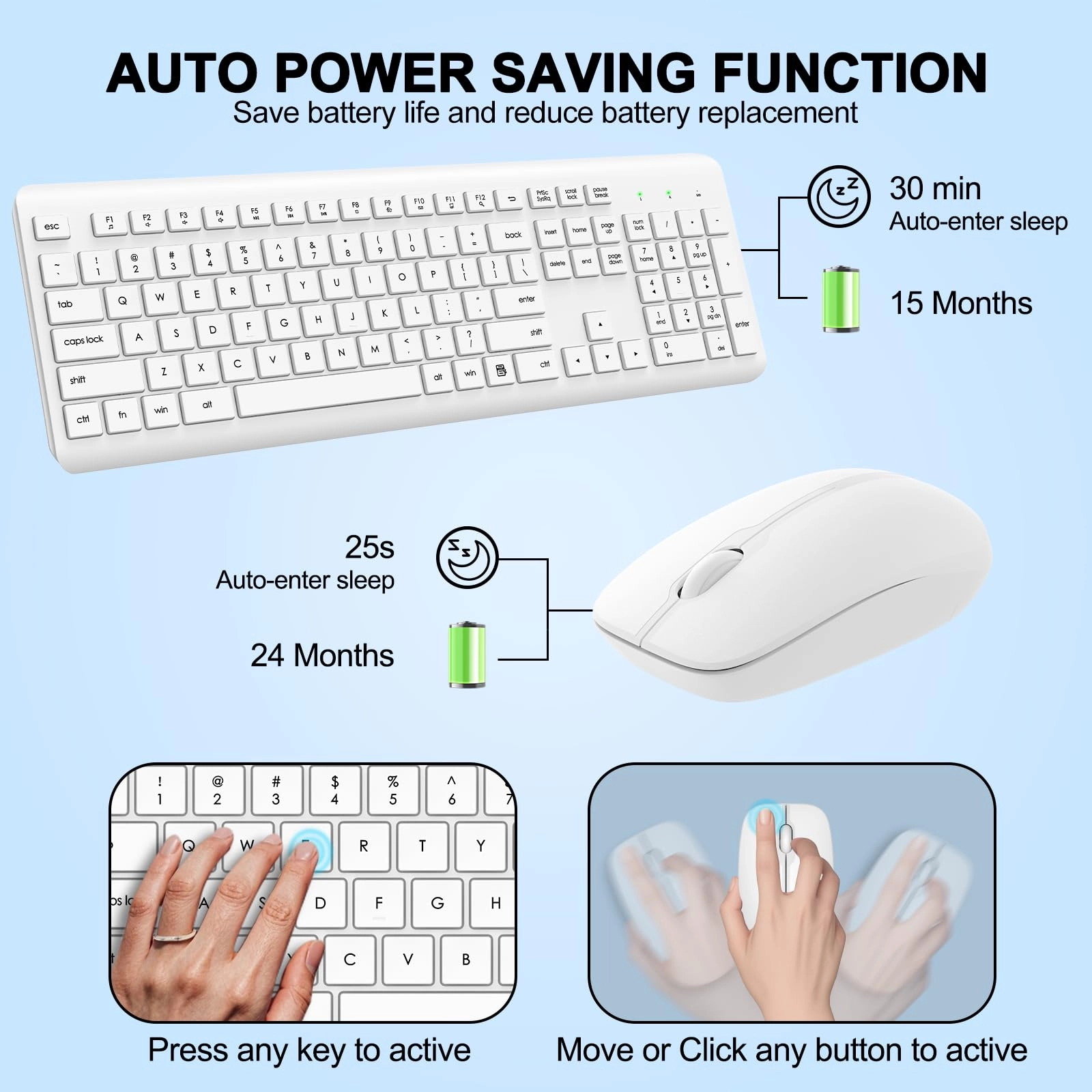 Keyboard and Mouse Combo - QWERTY Wireless