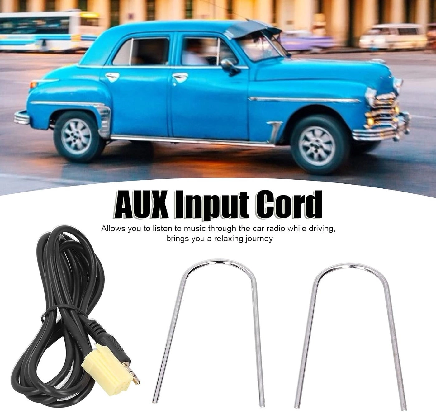 3.5mm Jack AUX Input Cable - ABS Aluminum Alloy Install Remove Tool