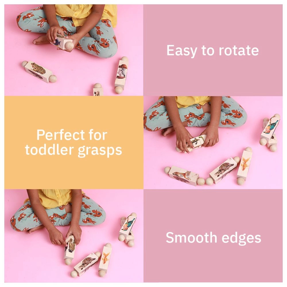 Rotating Wooden Puzzle - Fish - Suitable for 18 months & above