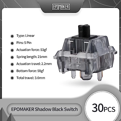 Shadow Black Switch - 30 Pieces