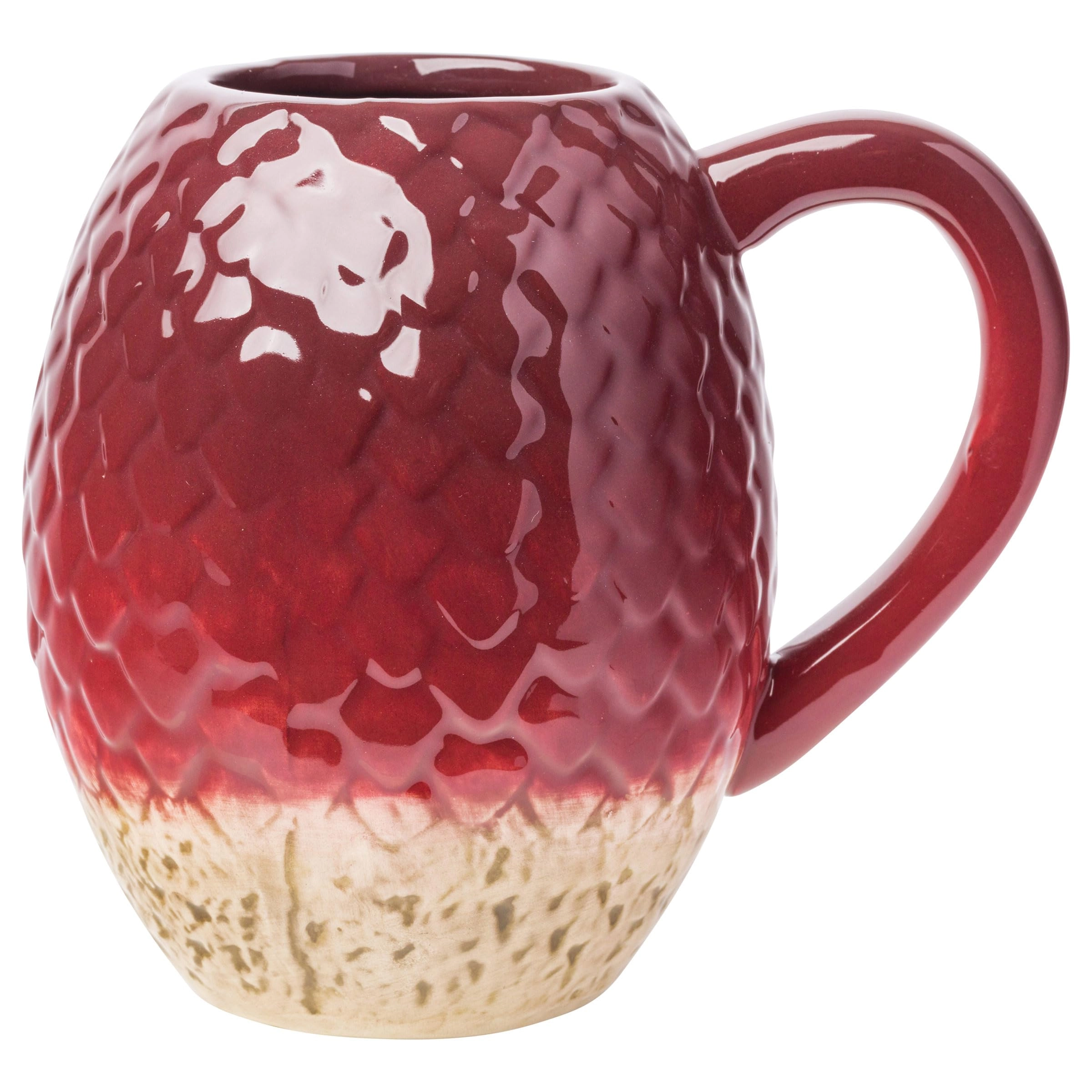 Silver Buffalo Game of Thrones Red Dragon Egg Ceramic 3D Sculpted Mug