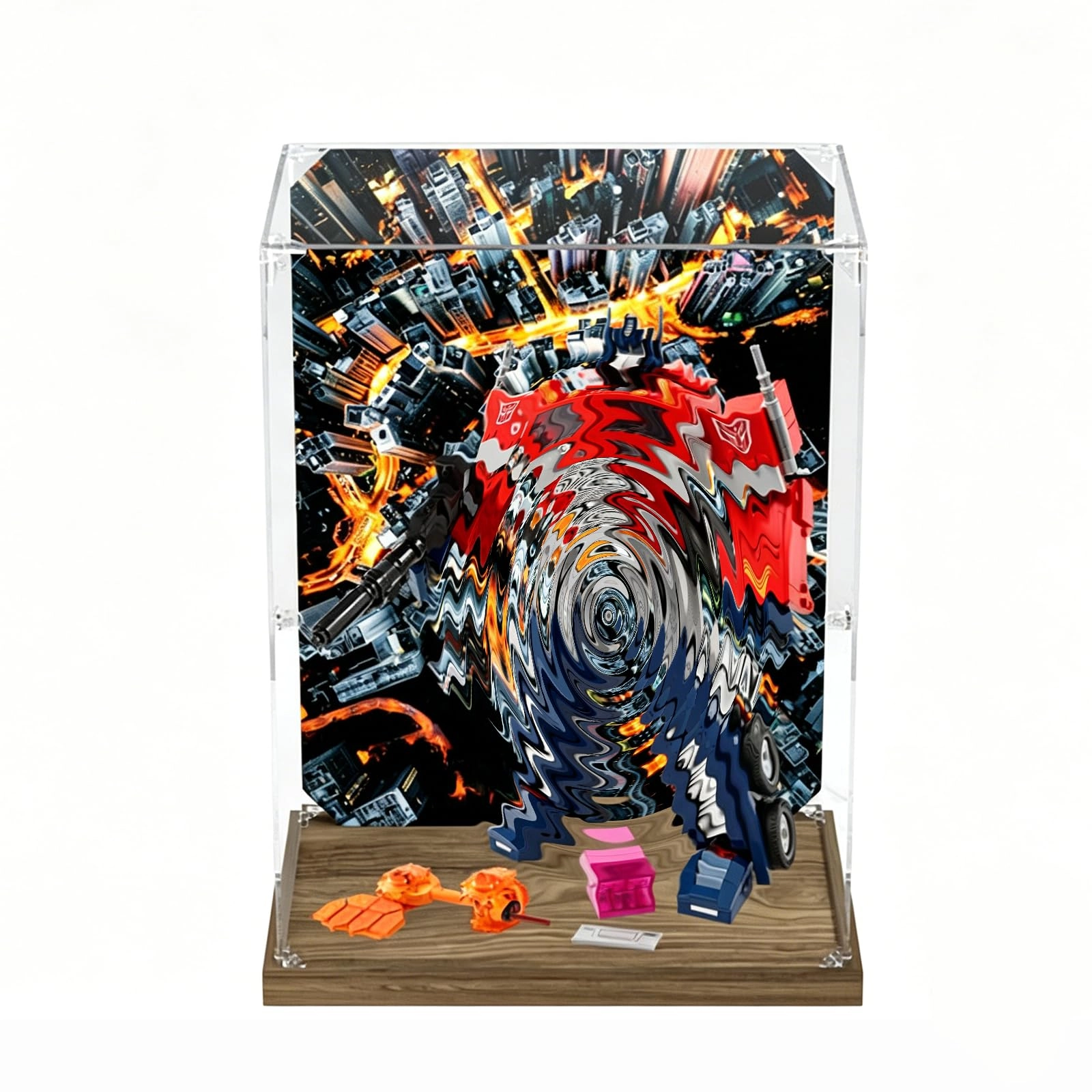 Generic 10302 - Acrylic Display Case Wood-2mm