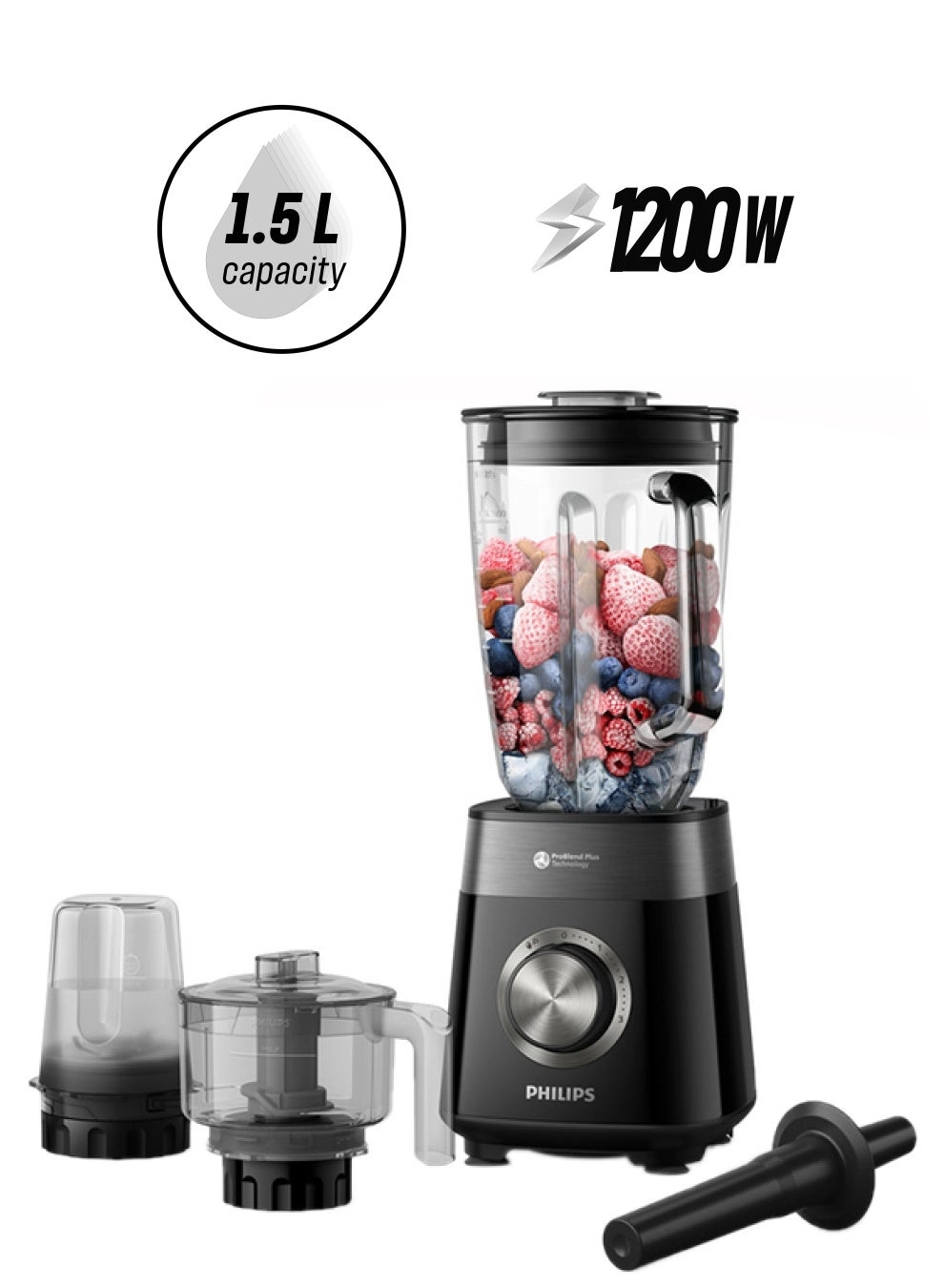 Philips 5000 Series Blender - ProBlend Plus technology Chopper & mill attachment