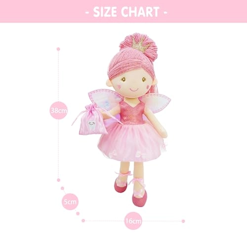 Tooth Fairy Doll Anastasia 43.18 cm Plush - Pink Outfit Wings