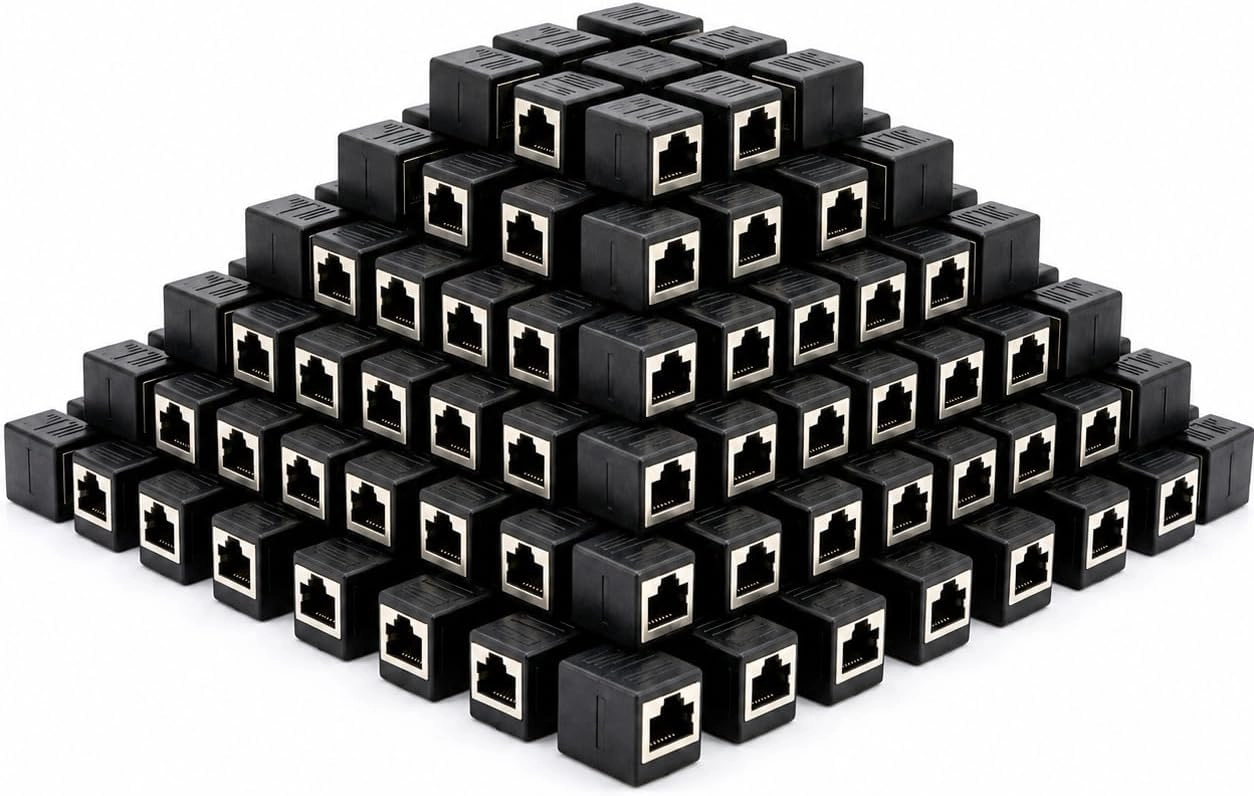 taradhin RJ45 Coupler - 100-Pack 1000Mbps