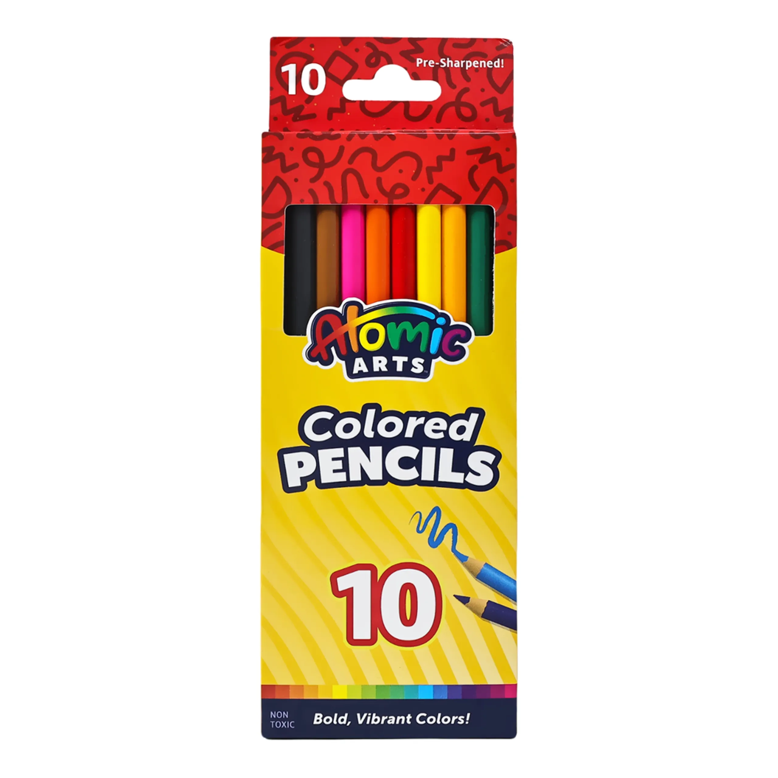 SKOODLE Atomic Arts Colored Pencils - 10 Pcs
