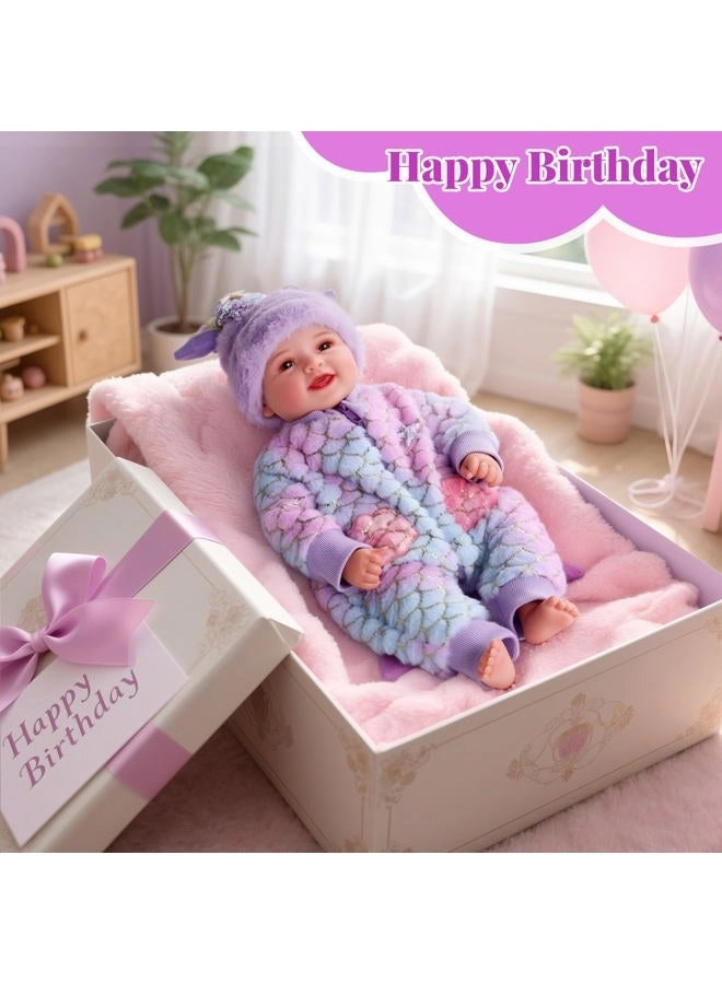 Mia Reborn Baby Doll - 17-inch Vinyl Cotton Ages 3+
