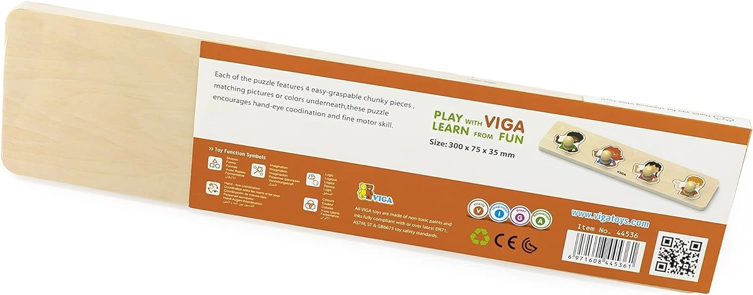 Flat Puzzle - Skin Difference - 3 + 4 pieces